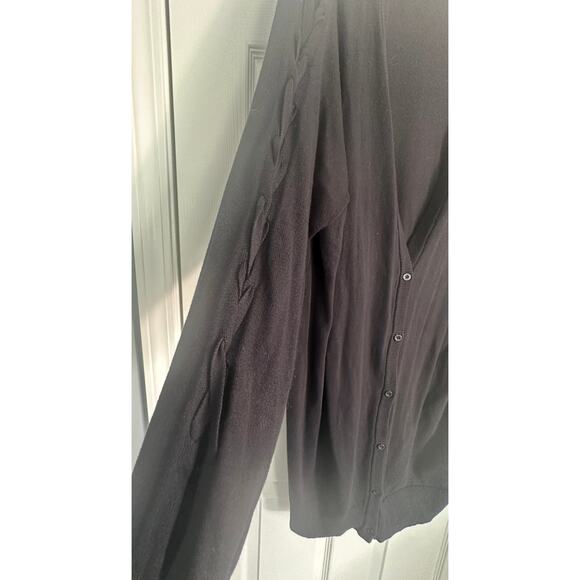 Torrid Black Lattice Knit Boyfriend Cardigan – Size 4X - Picture 6 of 8